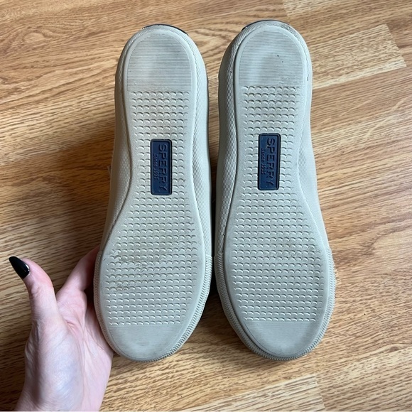 Sperry Top Sider Womens Brushed Canvas Light Beige Fashion Sneaker Size 8 - Picture 5 of 11